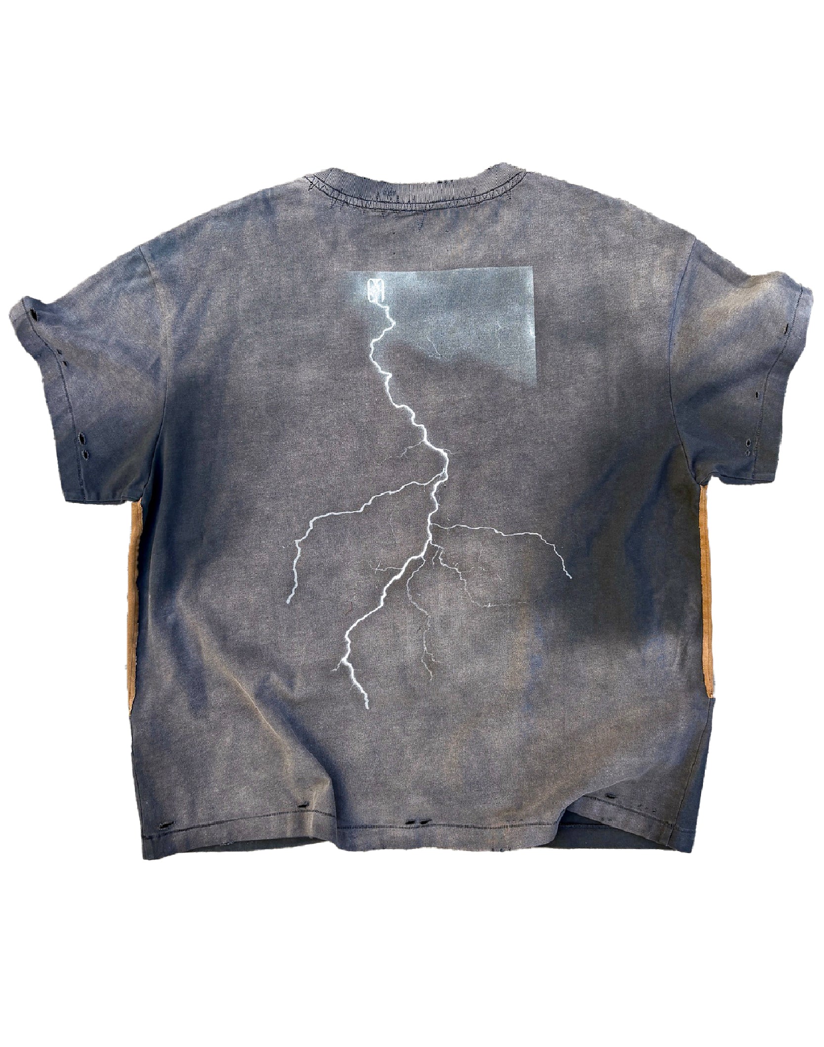 2-IN-1 Distressed Stained Long-sleeve Tee