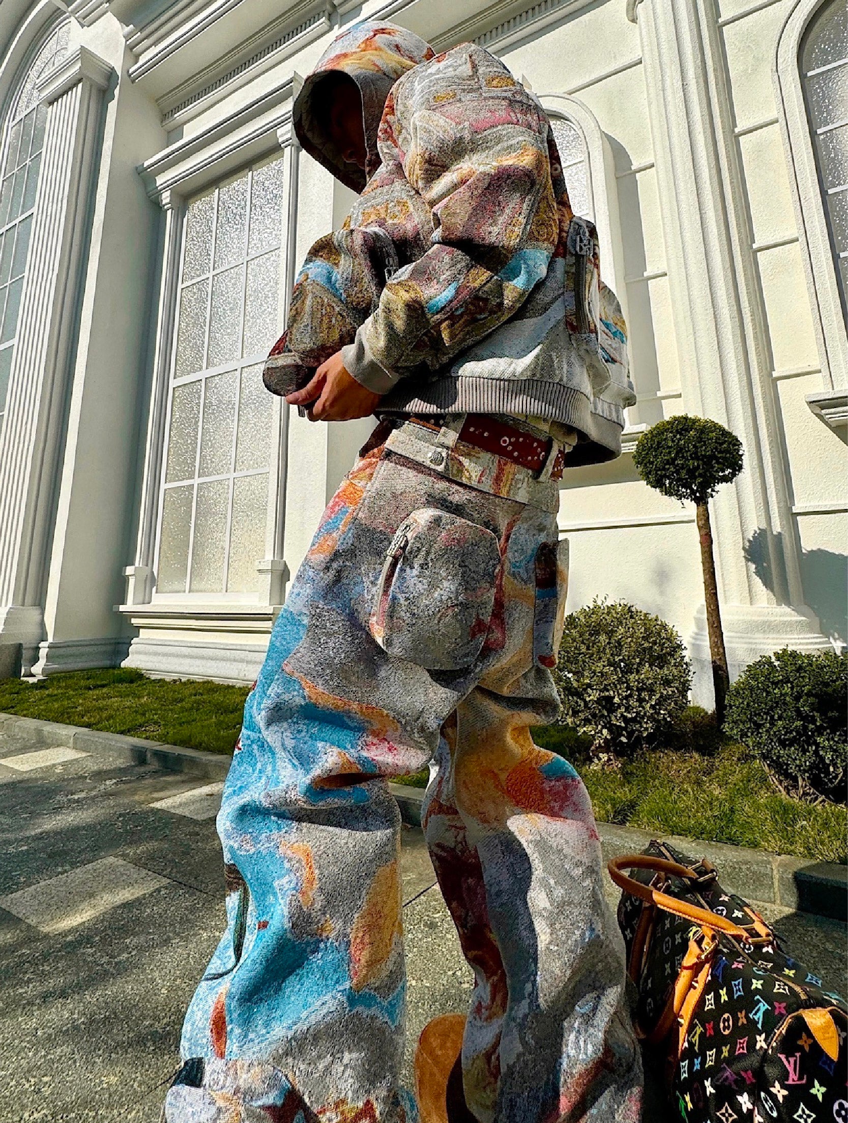 POZZOARTISTIC JACQUARD CARGO PANTS – Birth Of Royal Child