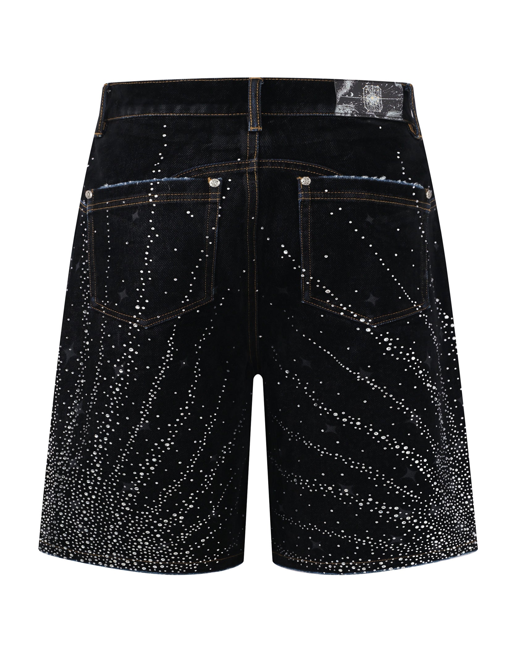 20K Diamond Starlight Denim Shorts IN Black