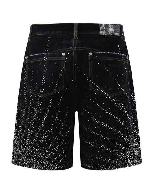 20K Diamond Starlight Denim Shorts IN Black