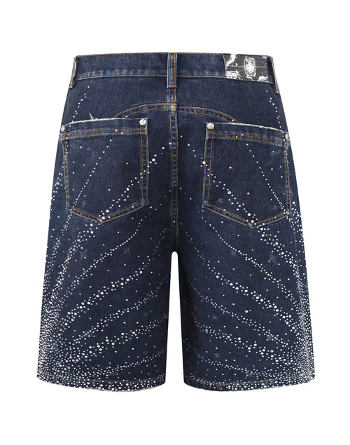 20K Diamond Starlight Denim Shorts IN Blue