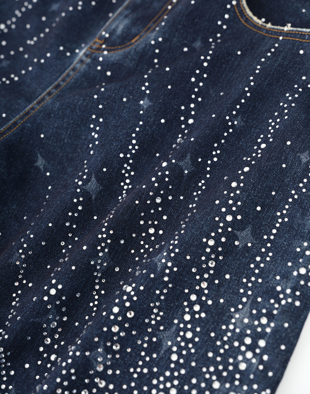 20K Diamond Starlight Denim Shorts IN Blue