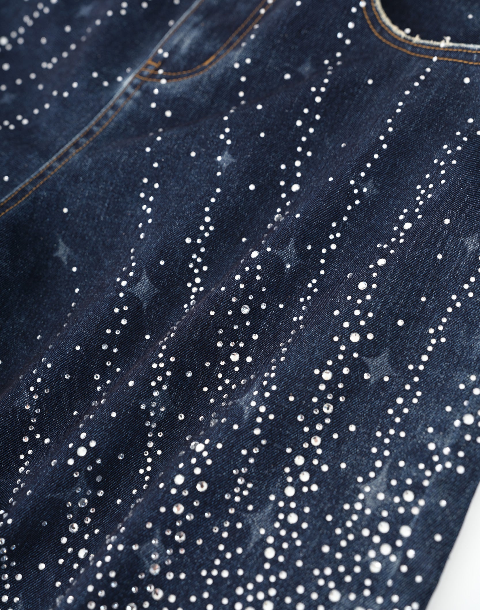 20K Diamond Starlight Denim Shorts IN Blue