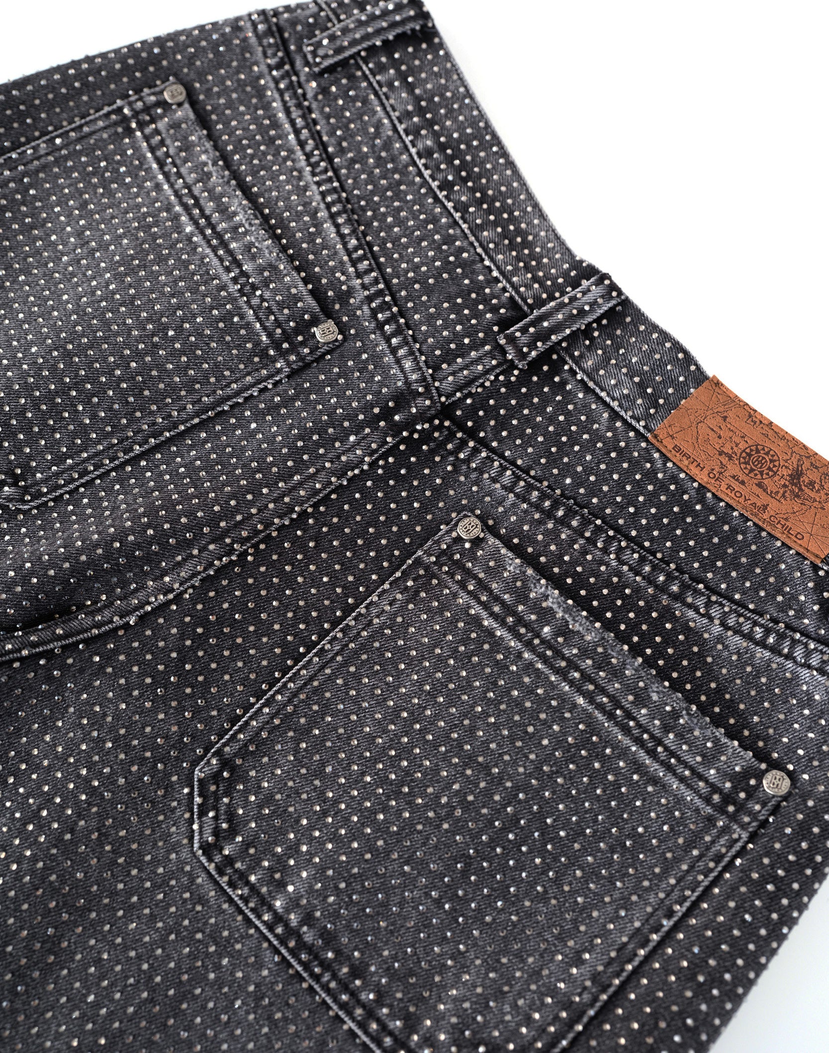 20K Diamond Stellar Denim Pants IN Black