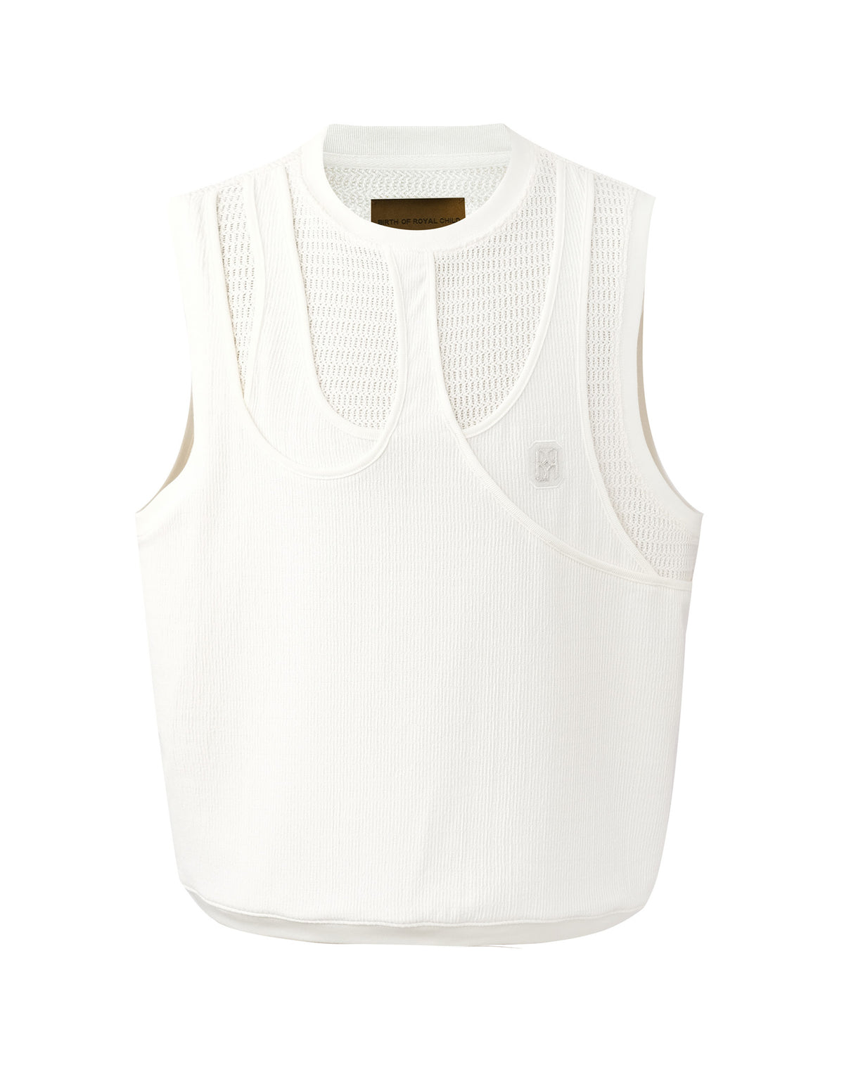 Fluid Layered Knit Tank In WHT