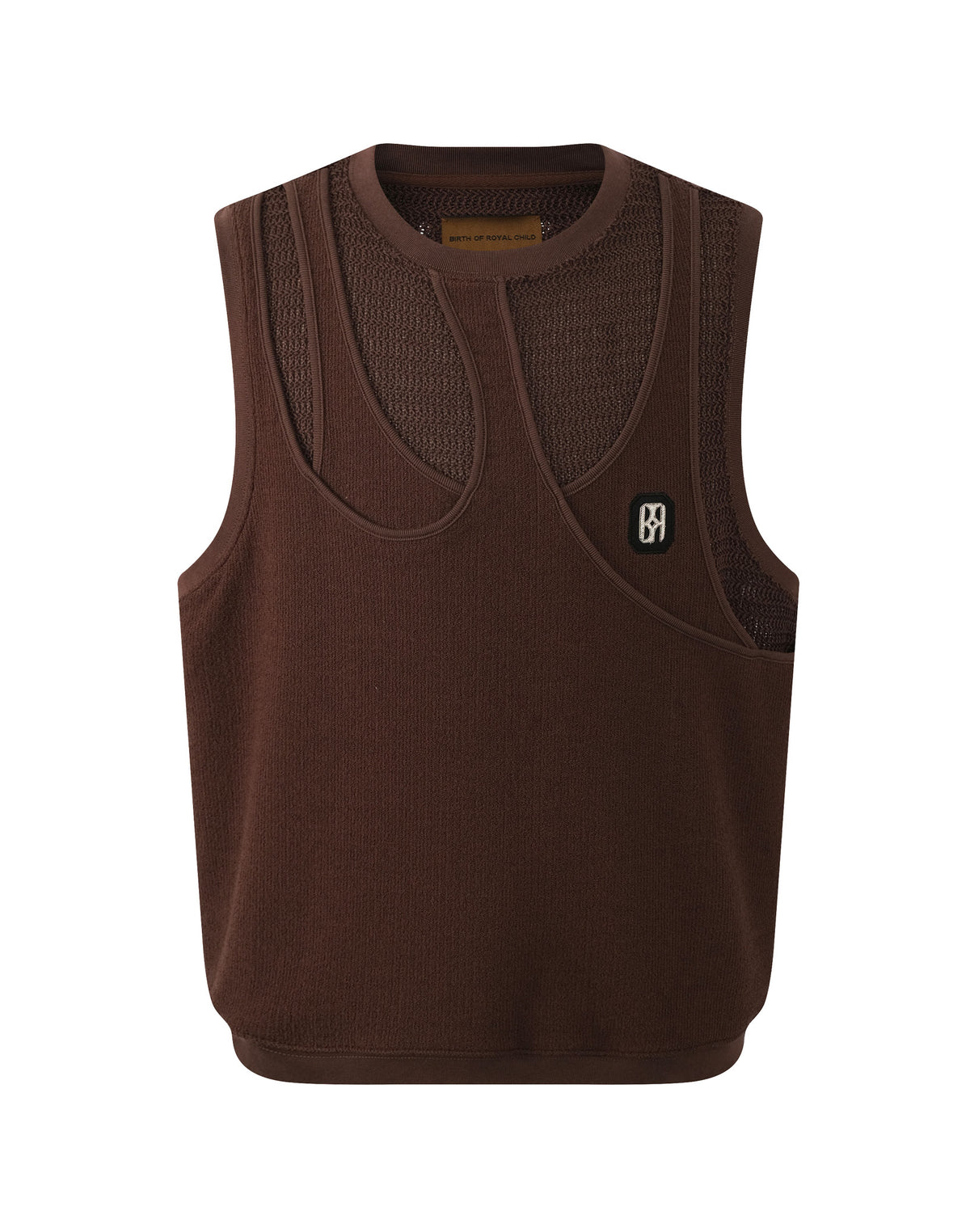 Fluid Layered Knit Tank In BRN