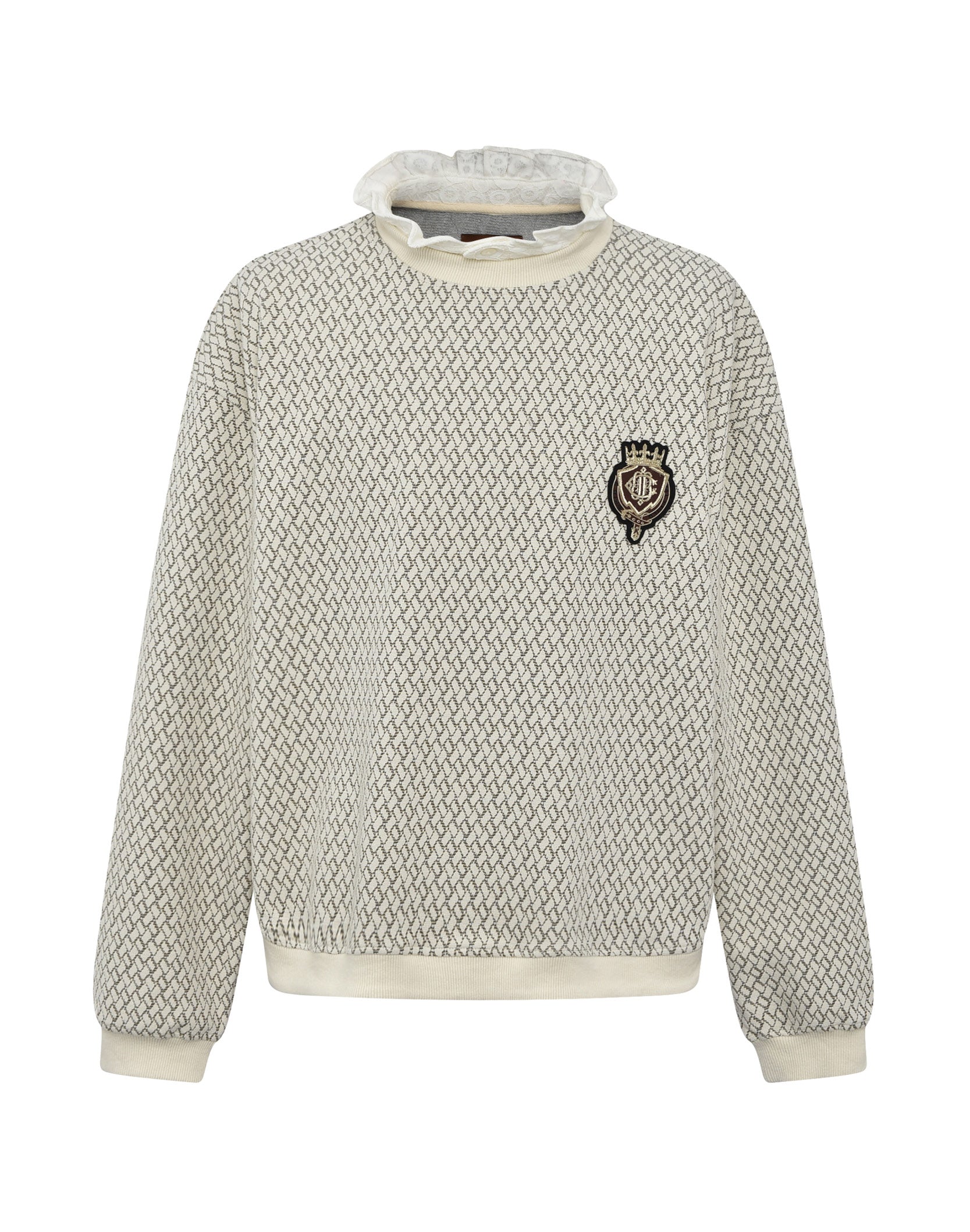 BAROQUE LACE JACQUARD SWEATSHIRT