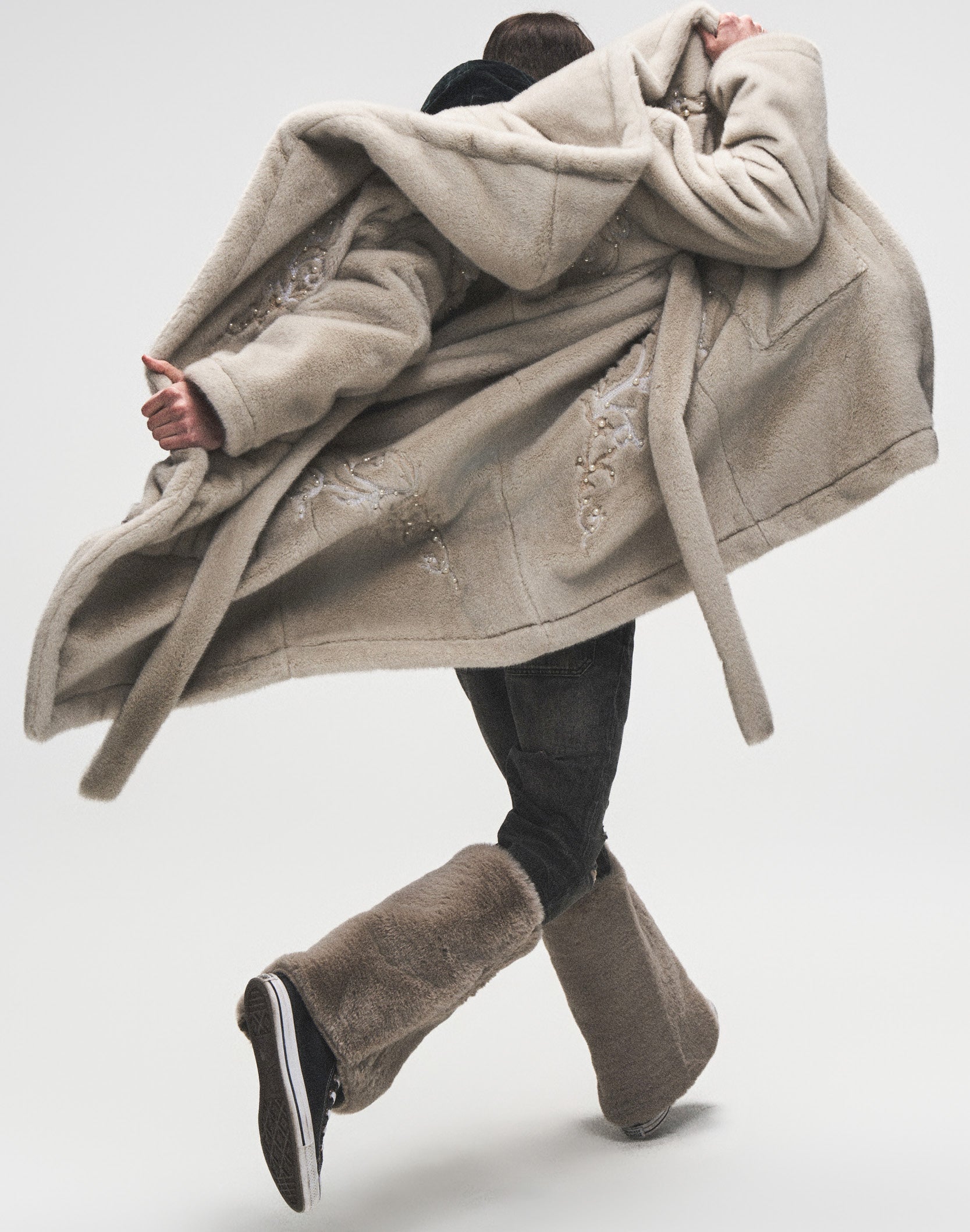 PEARL FUR COAT