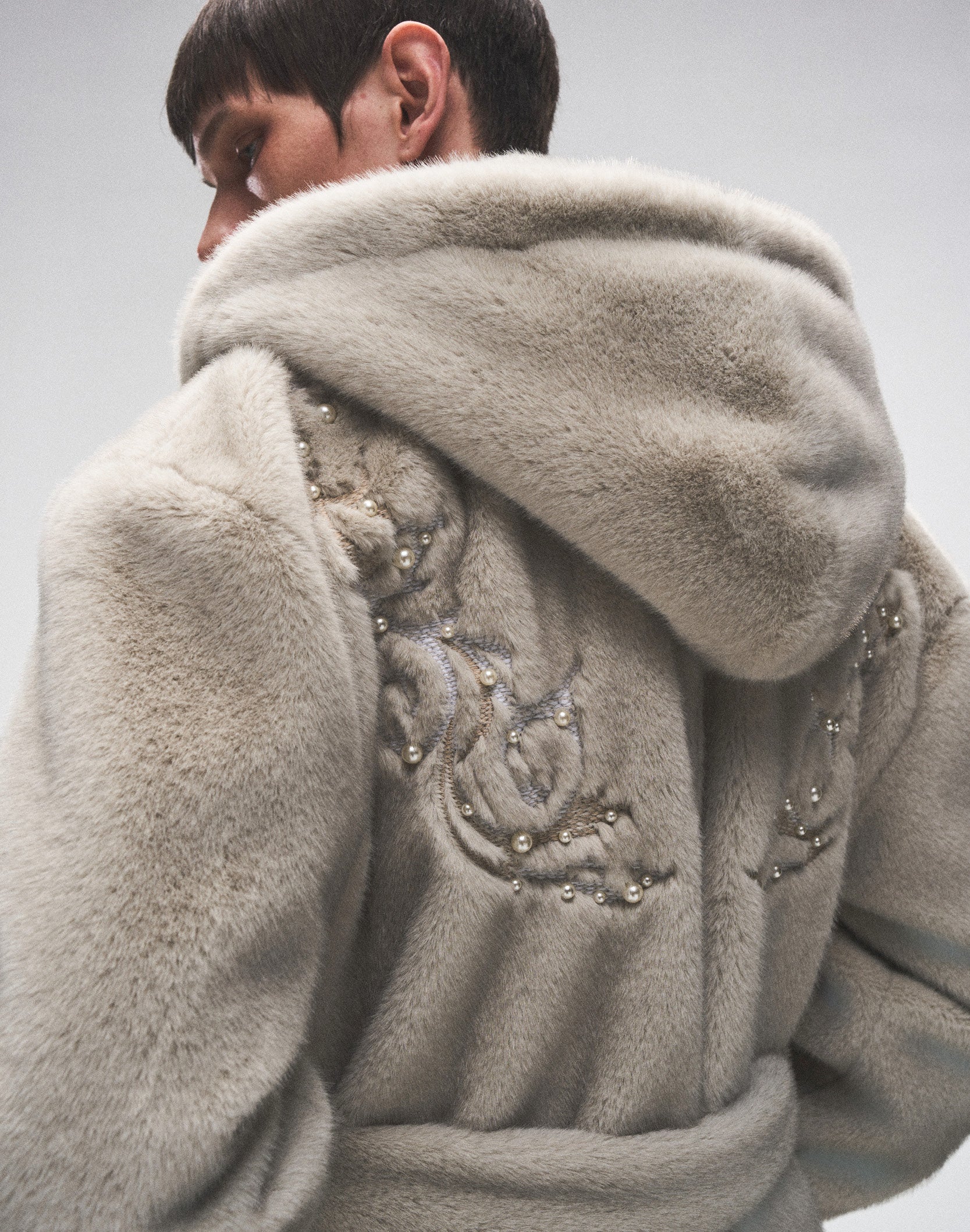 PEARL FUR COAT