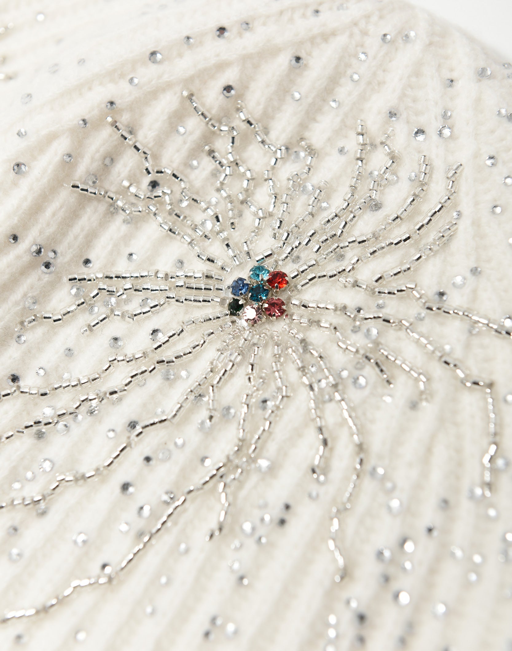 Fireworks Beaded Beanie White – Birth Of Royal Child