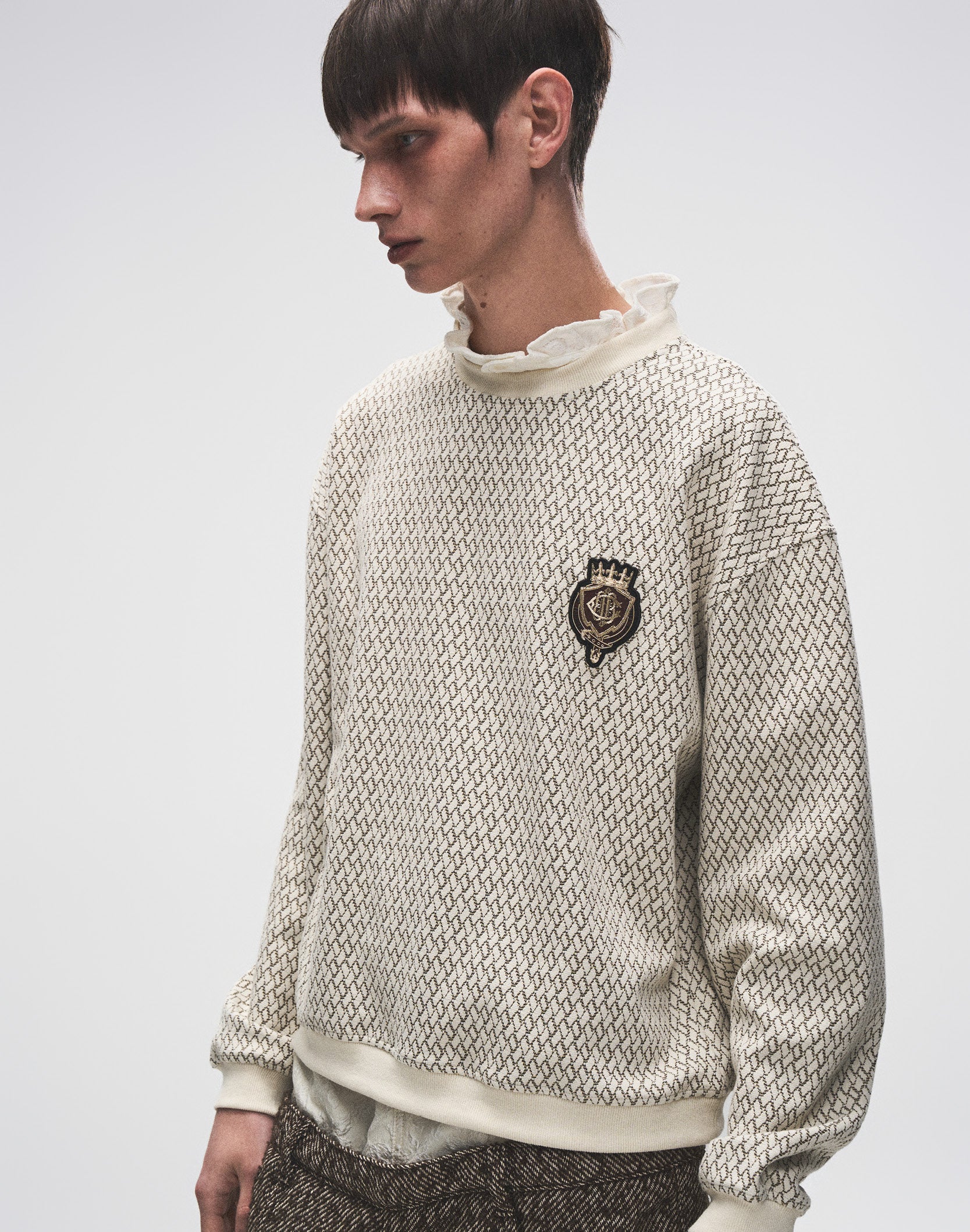 BAROQUE LACE JACQUARD SWEATSHIRT