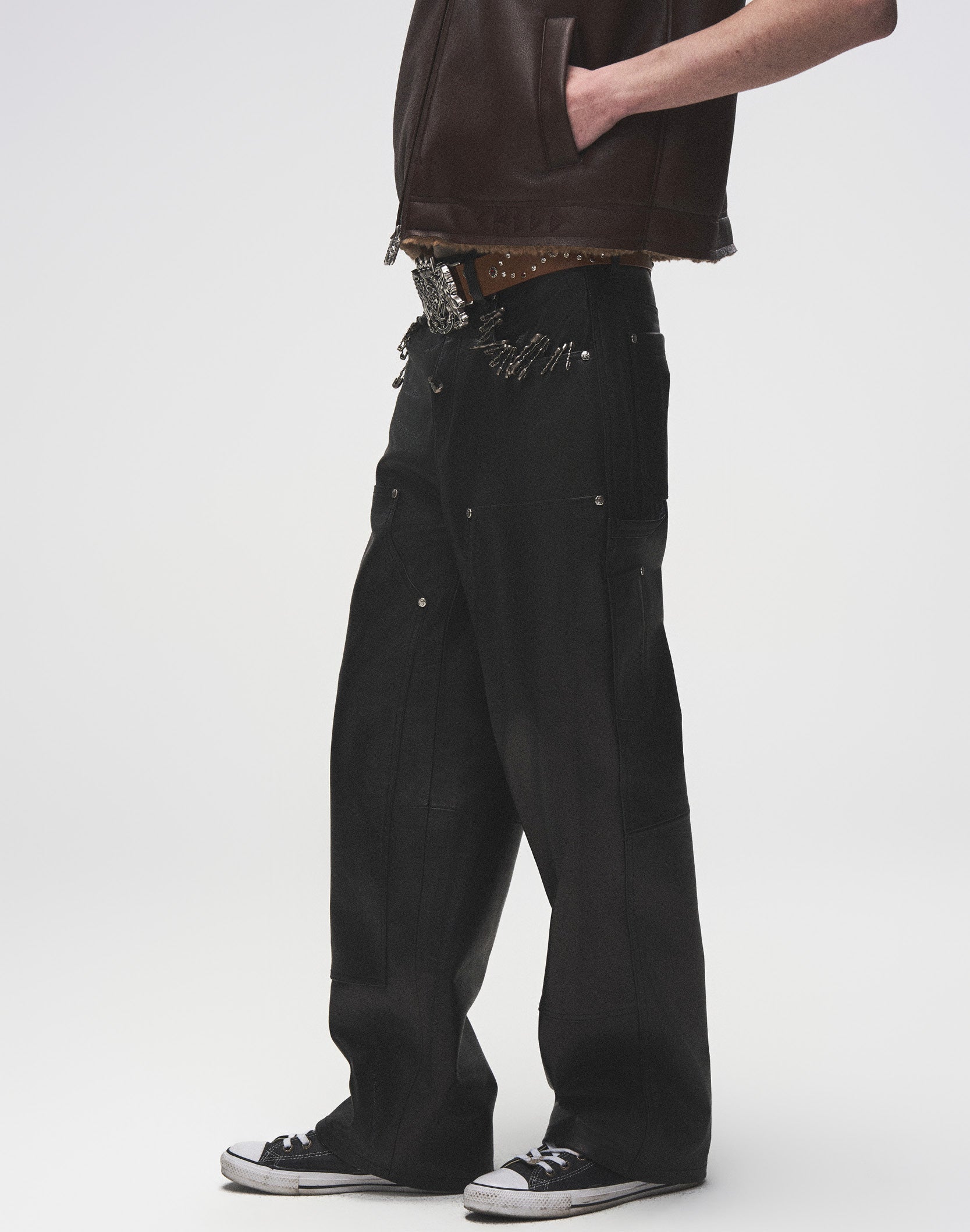 Prime Hide Pinned Leather Work Pants