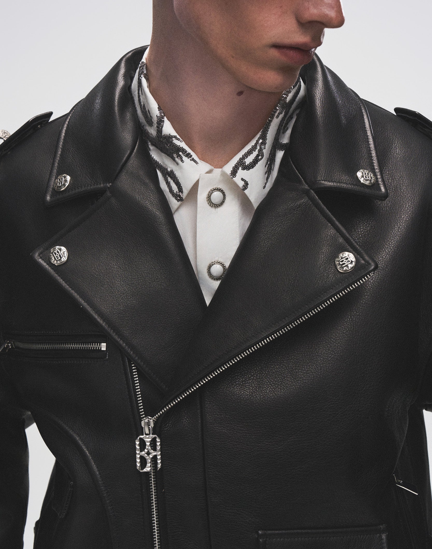 Prime Hide Pinned Leather Jacket