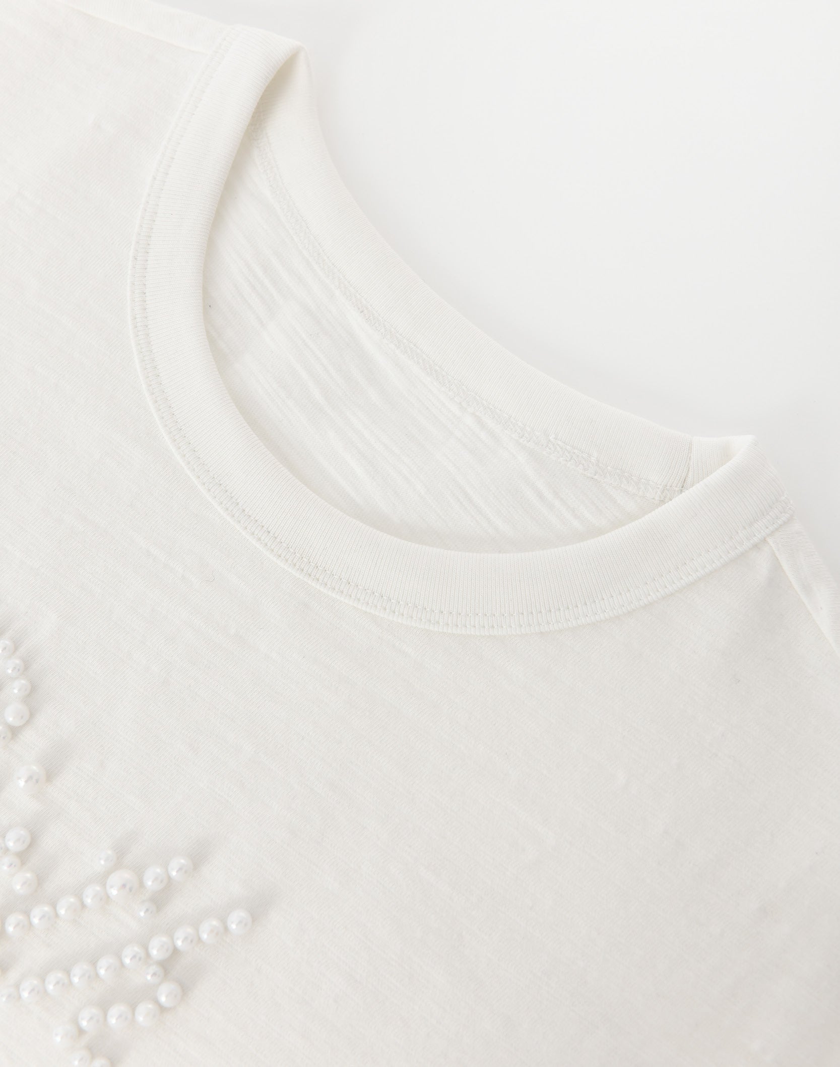 Pearl Patchwork Short Sleeve (White)