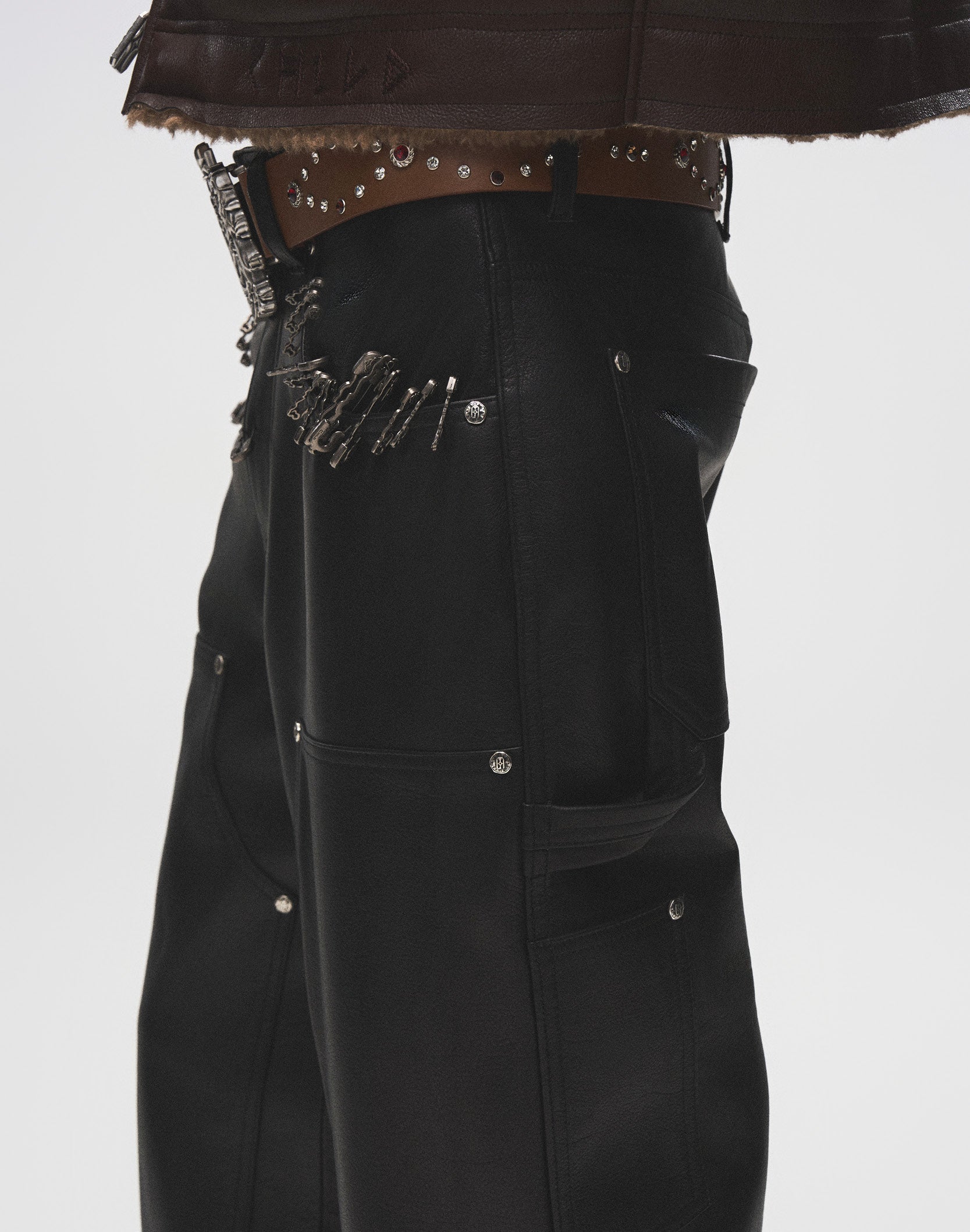 Prime Hide Pinned Leather Work Pants