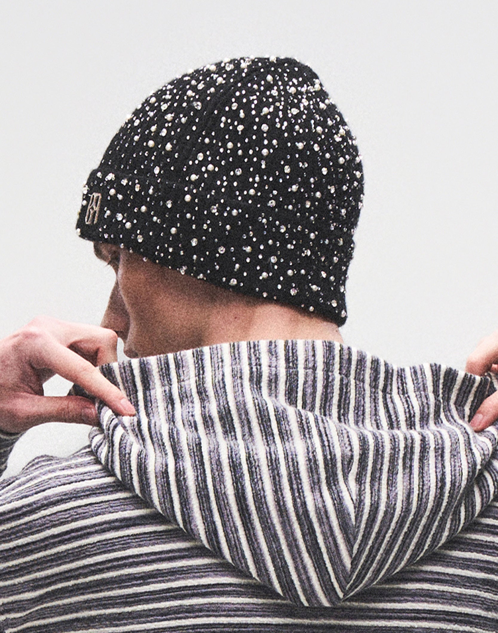 Pearl & Rhinestone Beanie