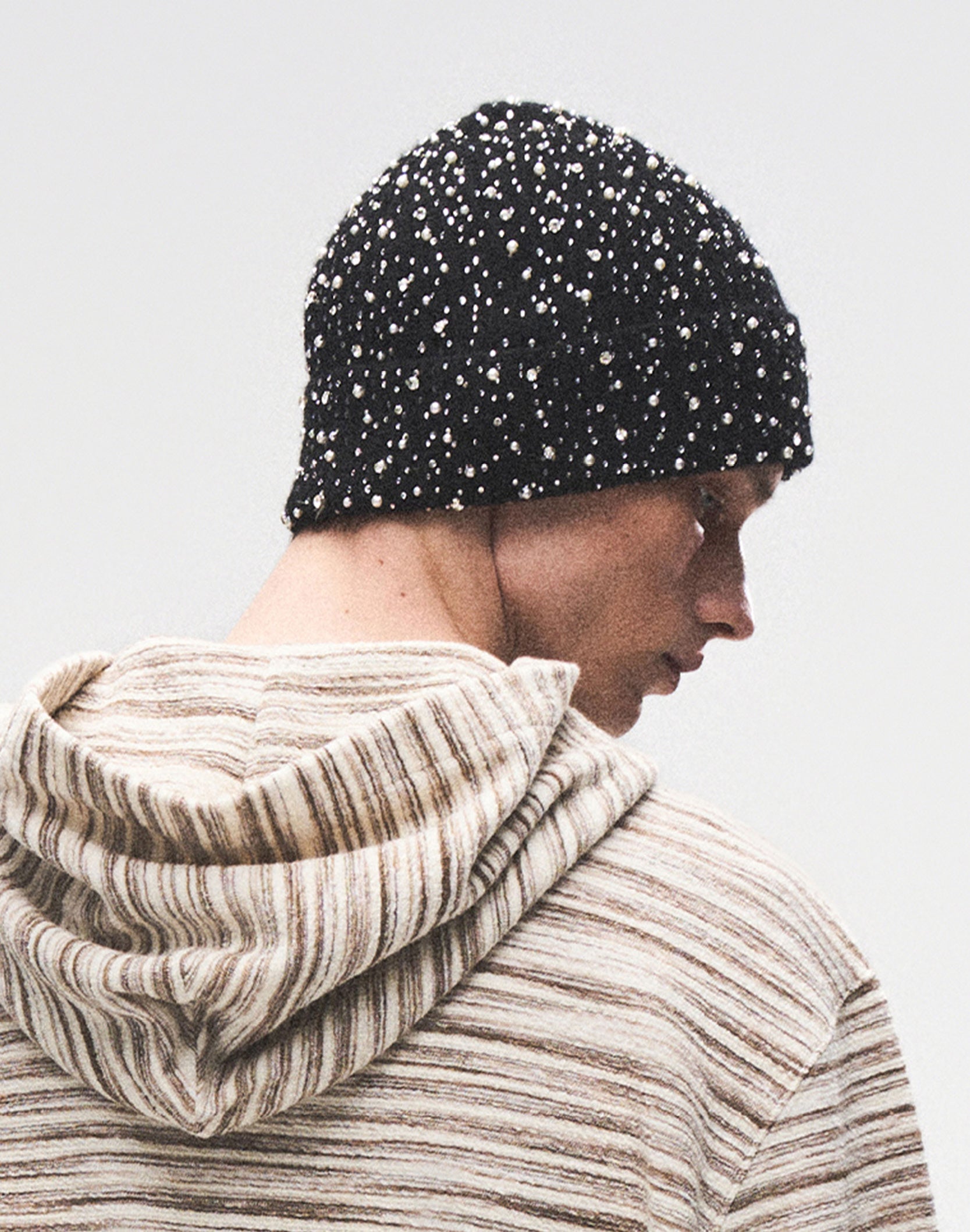 Pearl & Rhinestone Beanie