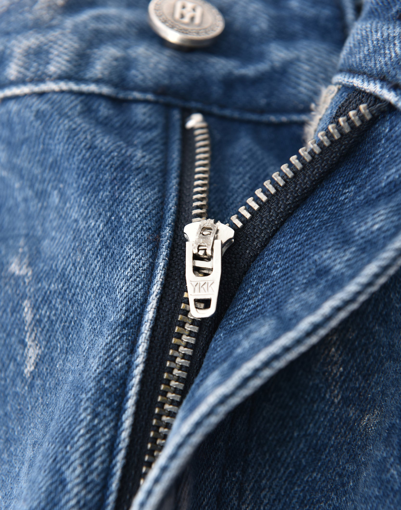 Embossed Silver-Washed Denim (Blue)