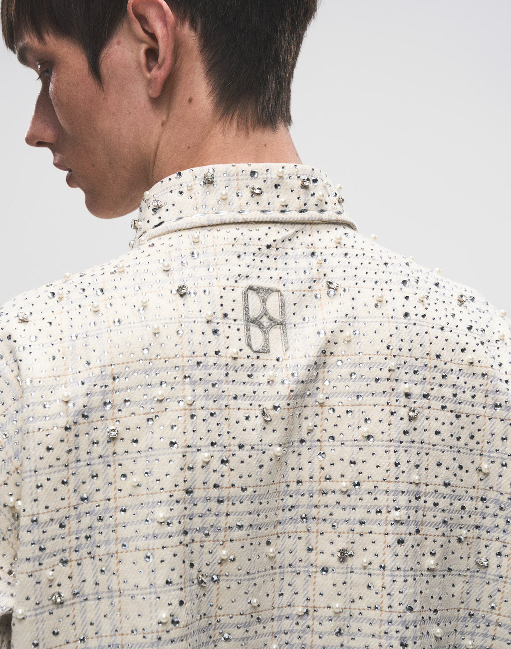 20K Diamond Pearl Shirt in Beige