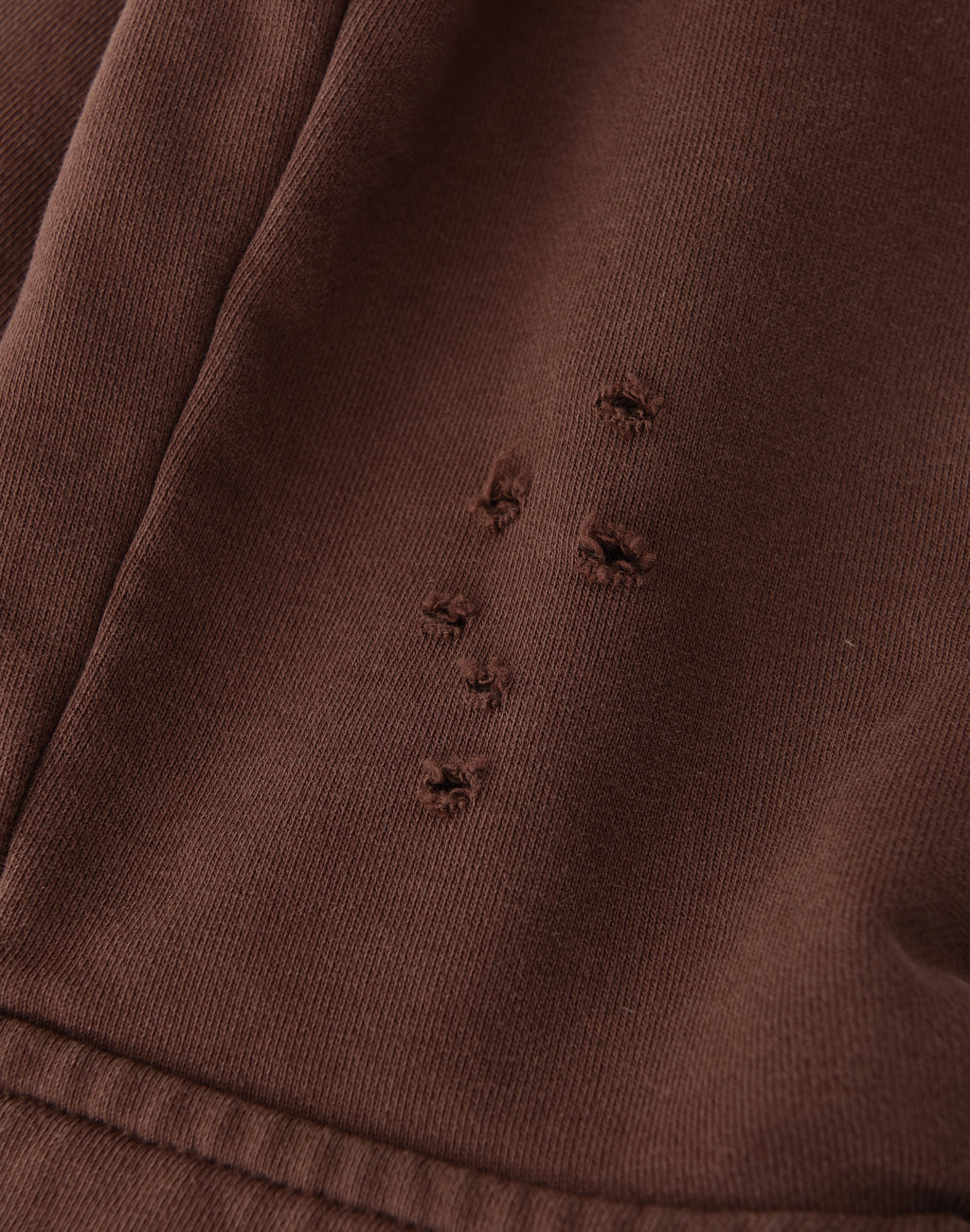 PEARL STUDDED BOXY ZIP HOODIE BROWN