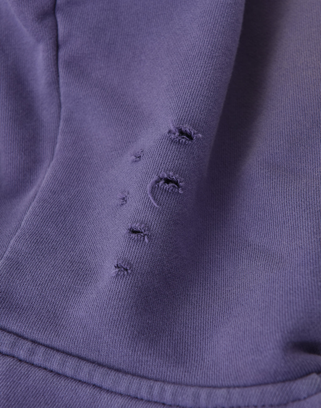 PEARL STUDDED BOXY ZIP HOODIE PURPLE