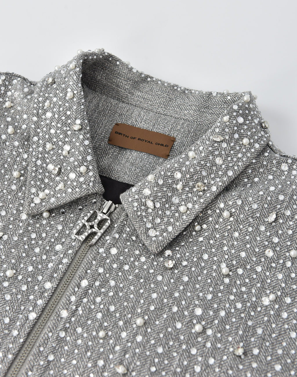 20K Diamond Zipper Jacket in GRY