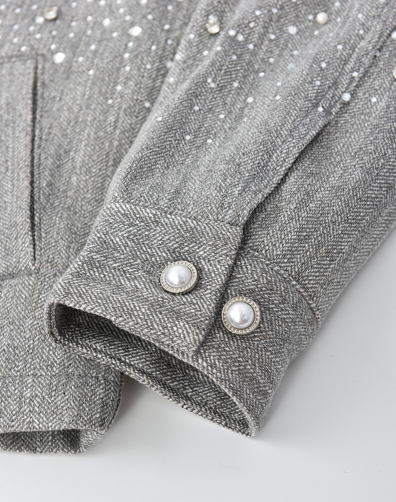 20K Diamond Zipper Jacket in GRY