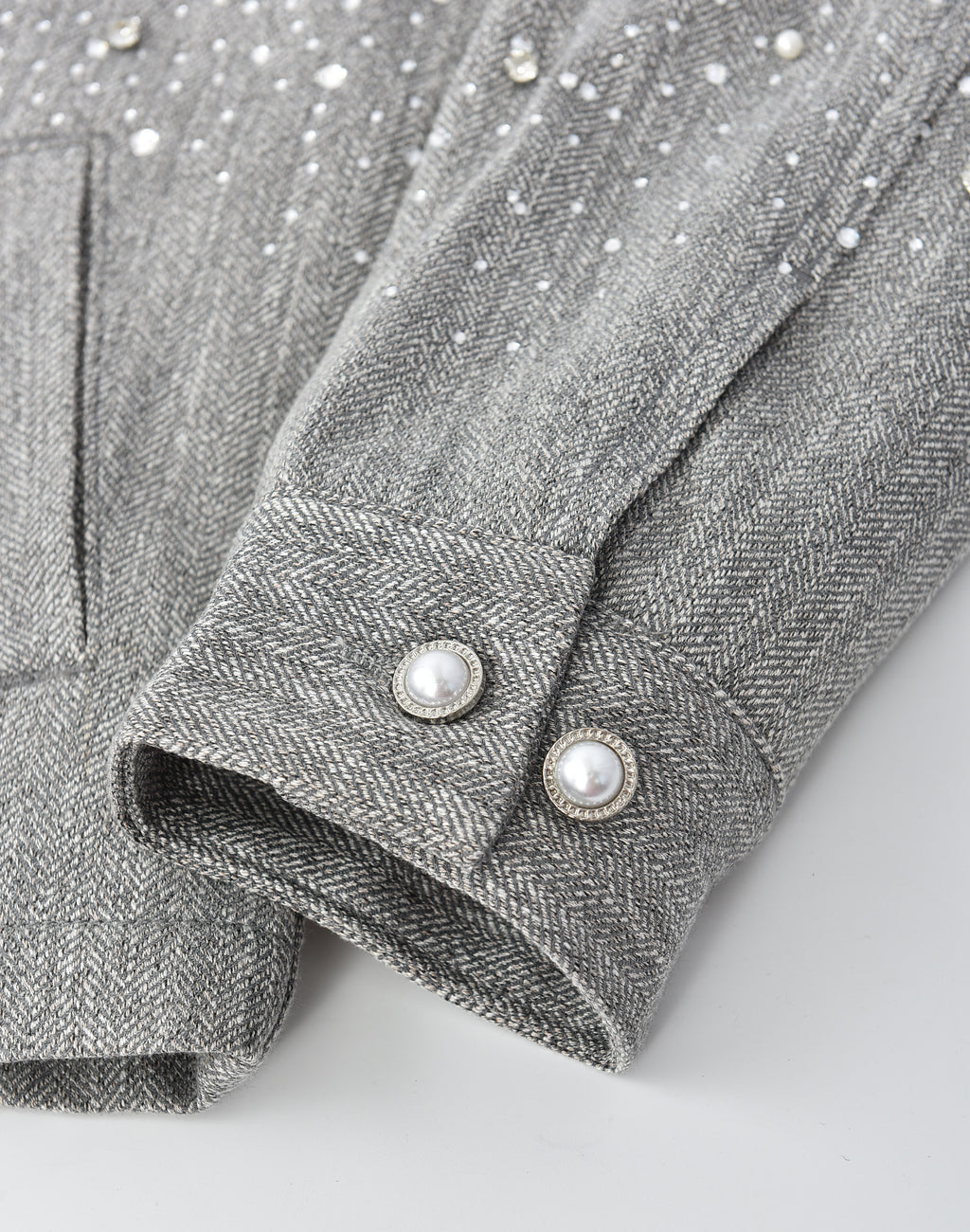 20K Diamond Zipper Jacket in GRY