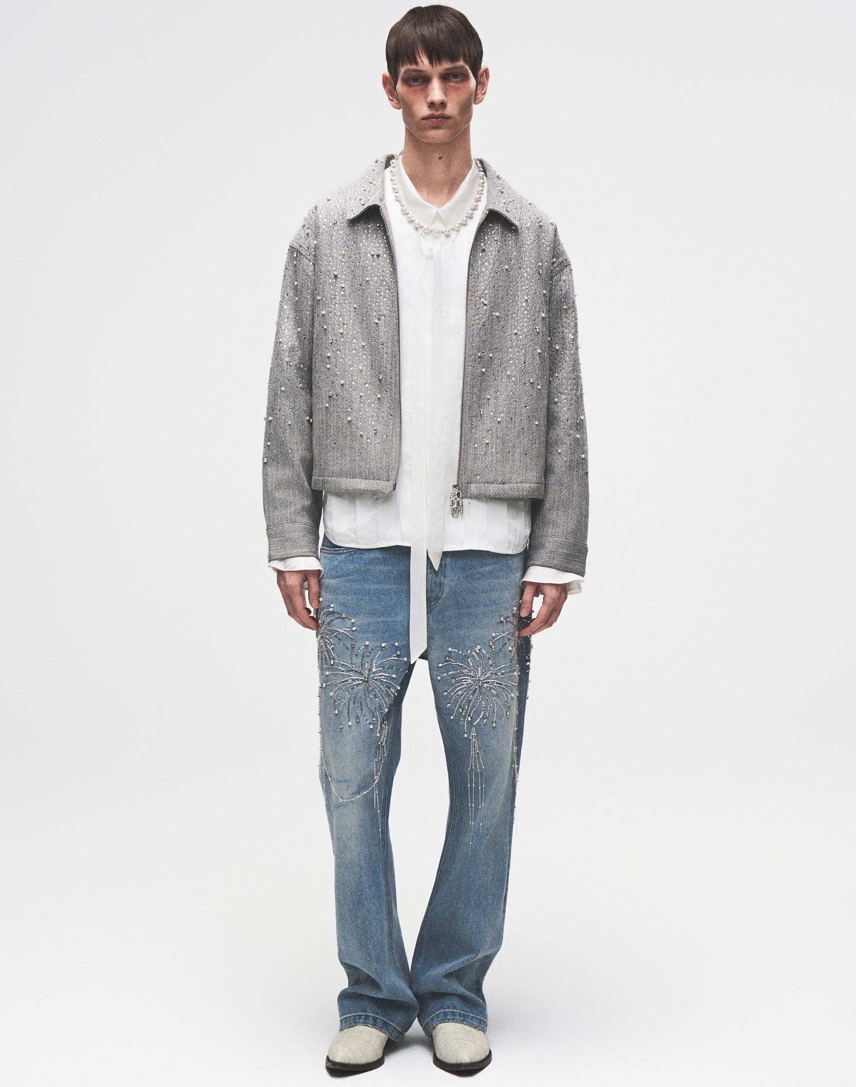 20K Diamond Zipper Jacket in GRY