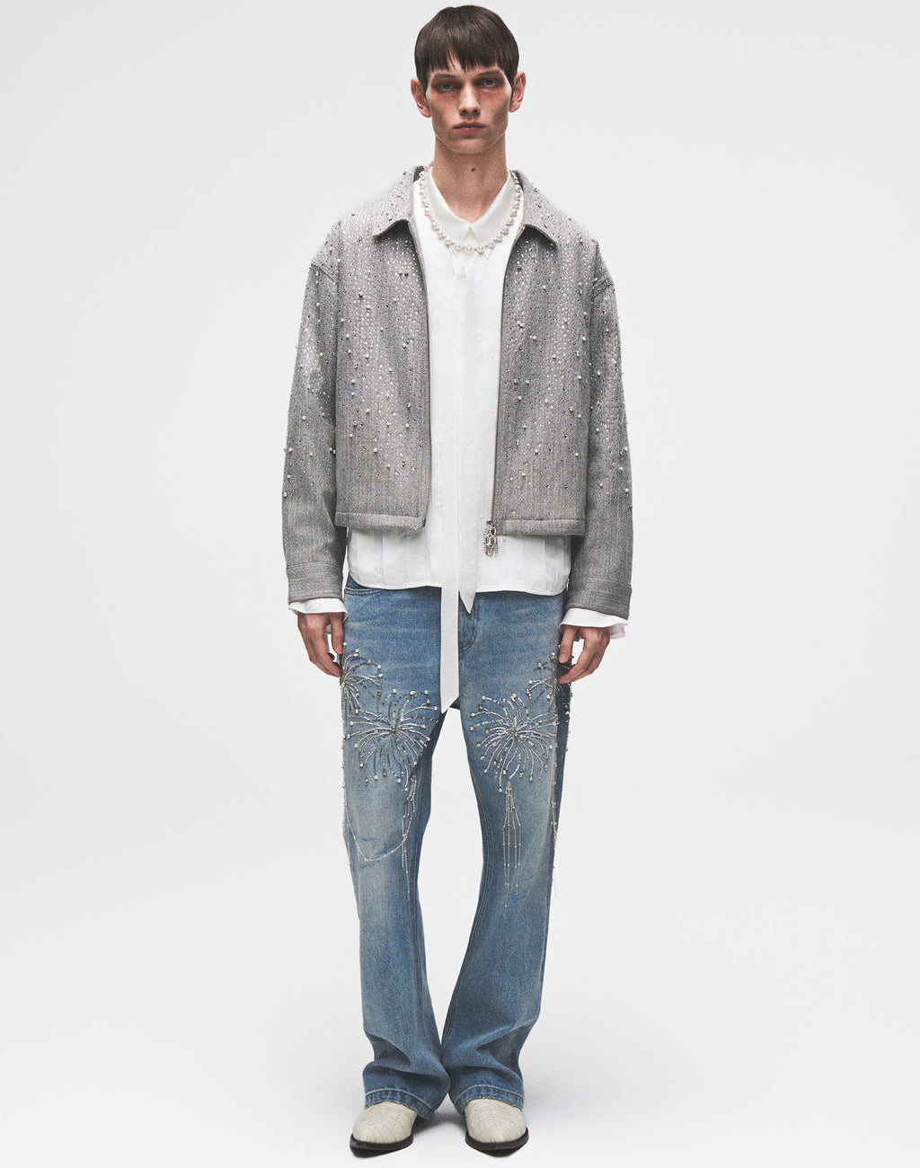 20K Diamond Zipper Jacket in GRY
