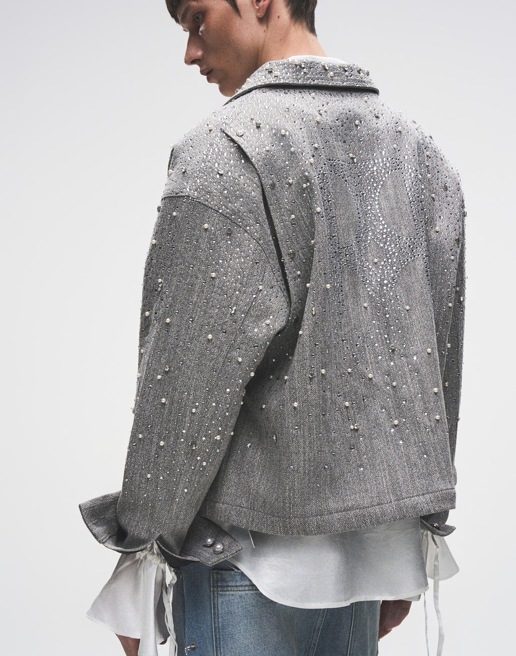 20K Diamond Zipper Jacket in GRY