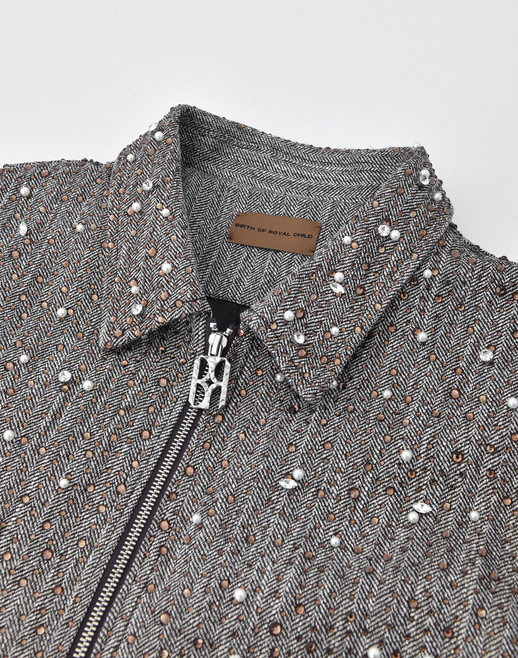 20K Diamond Zipper Jacket in BRN – Birth Of Royal Child