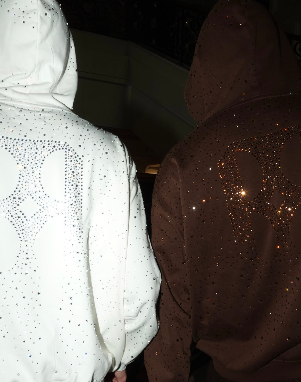 20K Swarovski Diamond Hoodie in White
