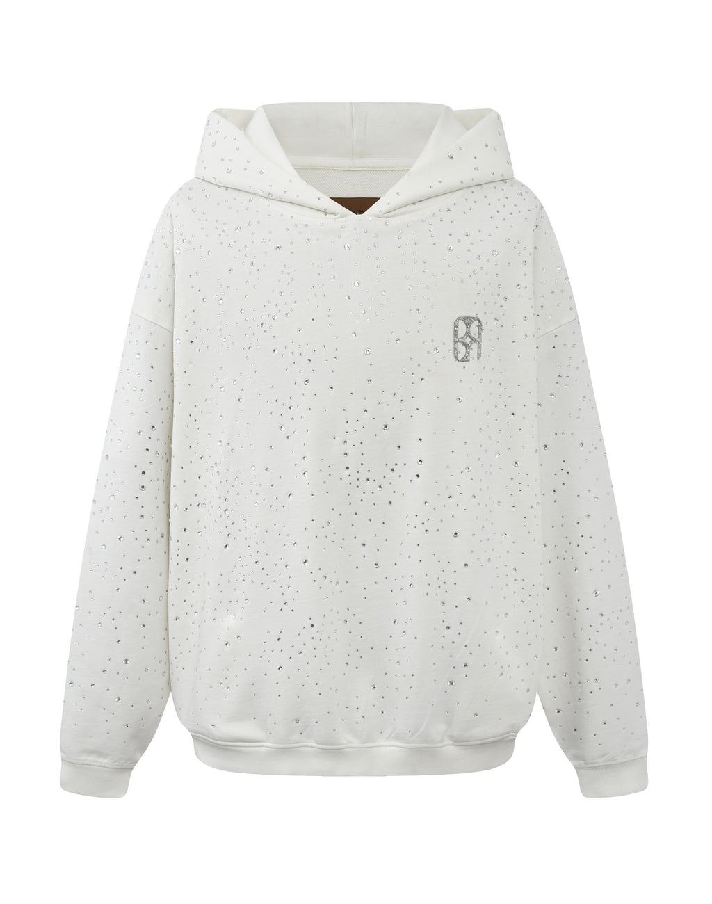 20K Swarovski Diamond Hoodie in White