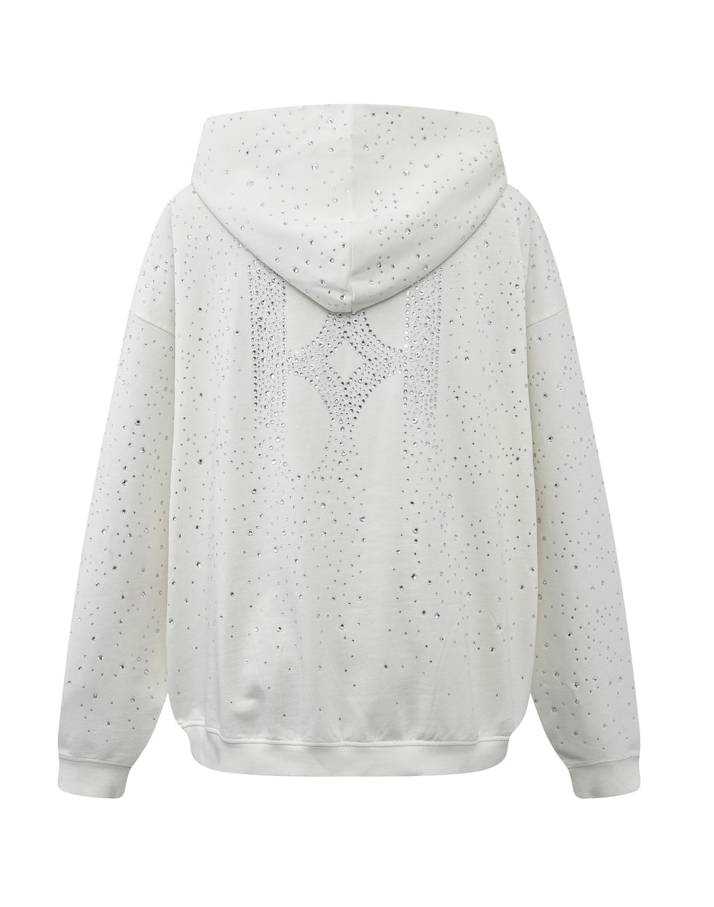 20K Swarovski Diamond Hoodie in White