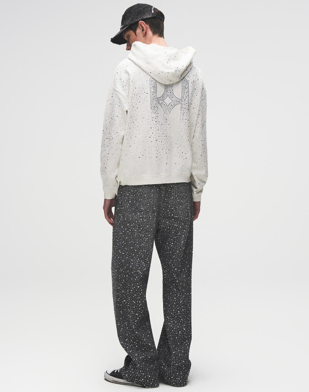 20K Swarovski Diamond Hoodie in White