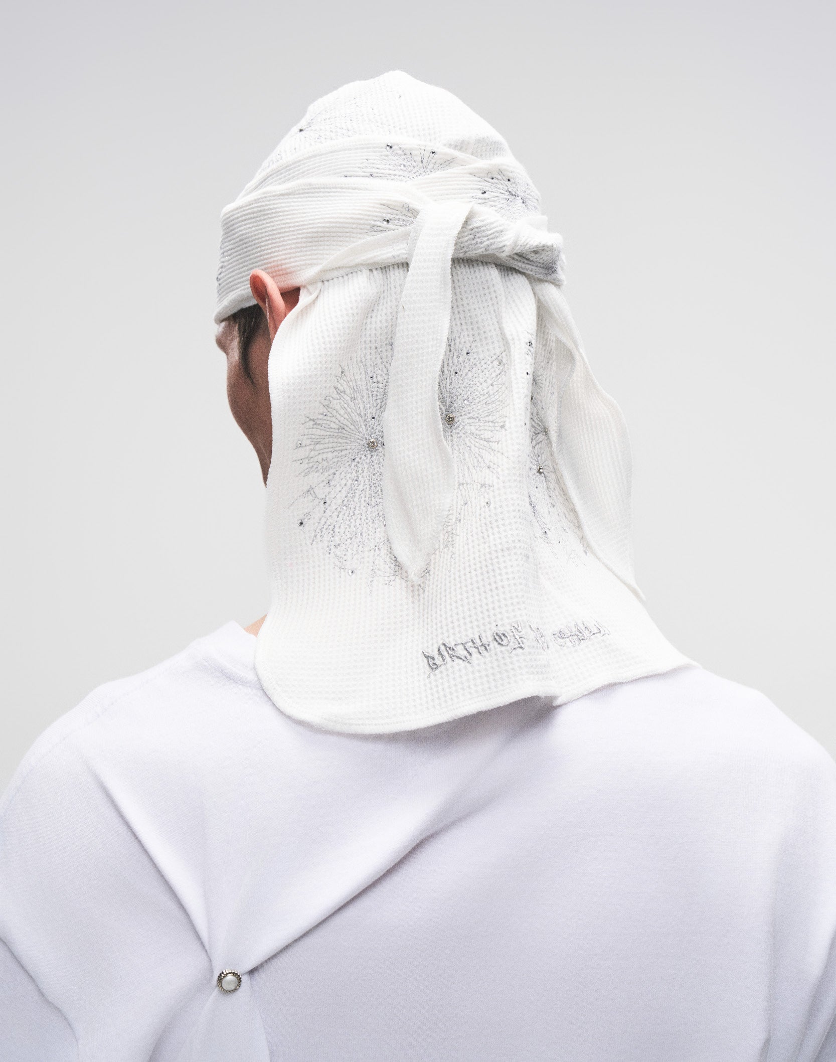 FIREWORKS RHINESTONE DURAG WHITE