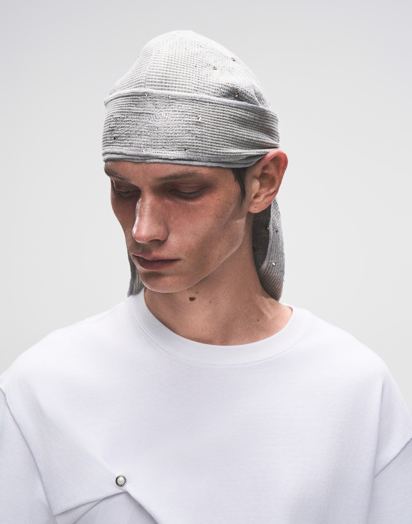 FIREWORKS RHINESTONE DURAG GREY