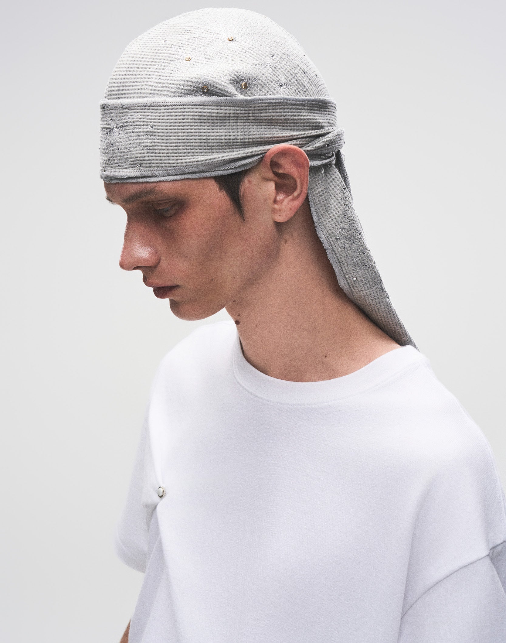 FIREWORKS RHINESTONE DURAG GREY