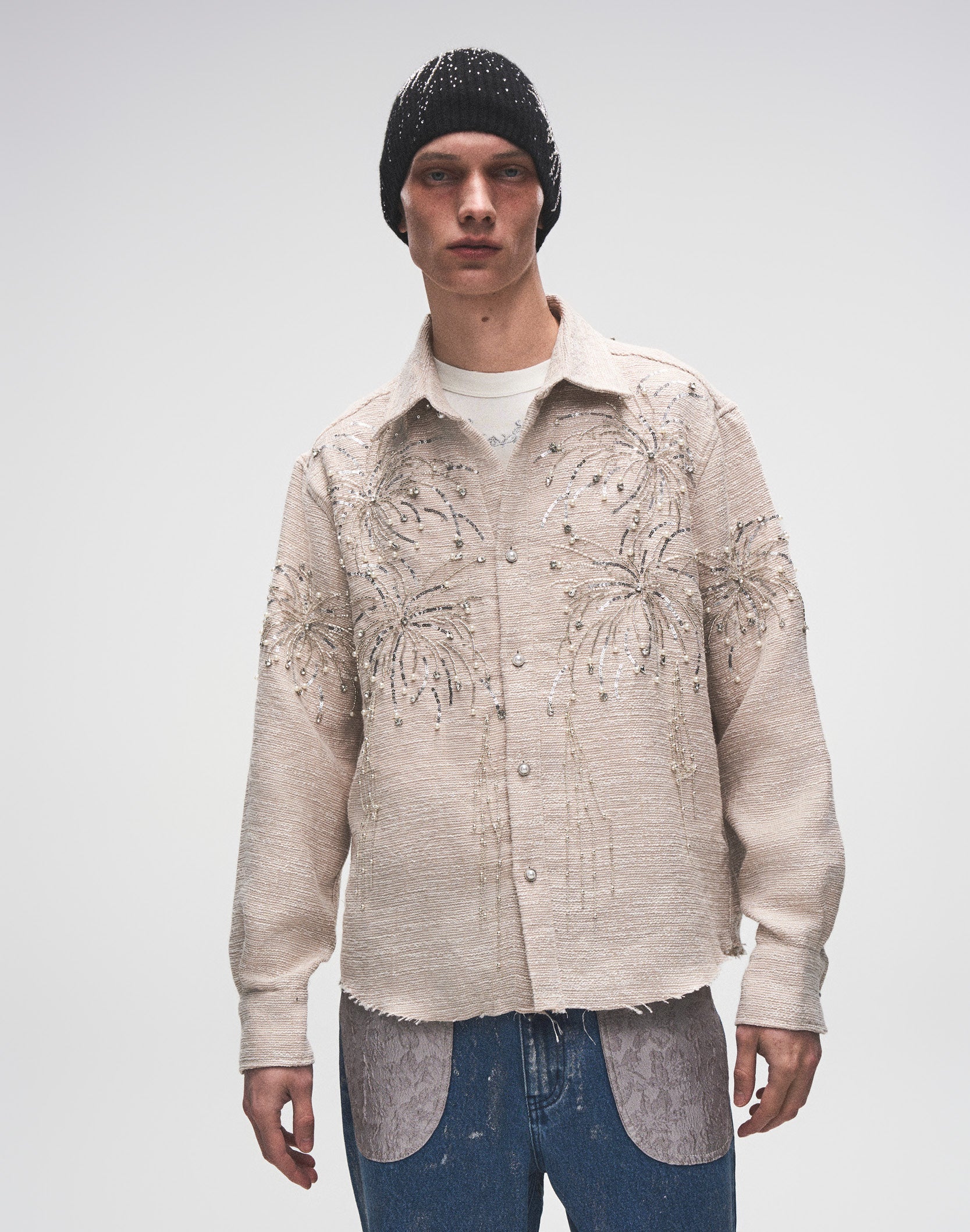 FIREWORKS BEADED DIAMOND SHIRT – Birth Of Royal Child