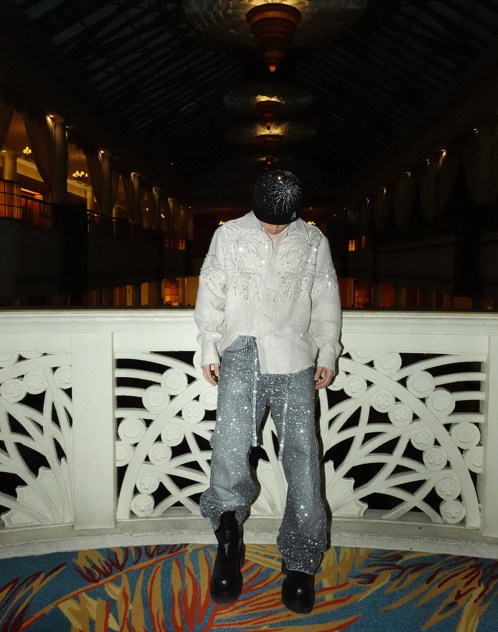 FIREWORKS BEADED DIAMOND SHIRT – Birth Of Royal Child