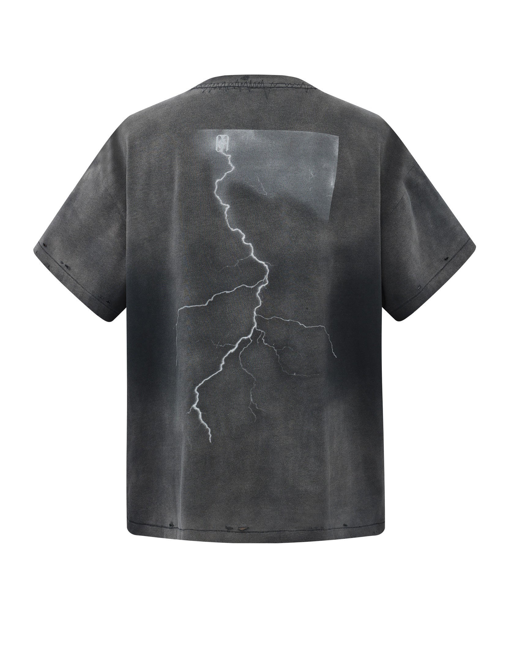 2-IN-1 Distressed Stained Long-sleeve Tee