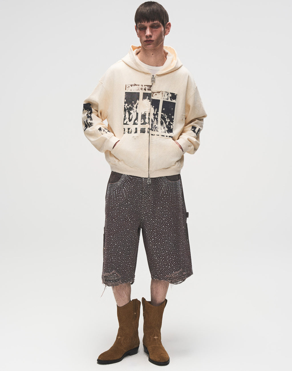 Flash Light Hoodie in White