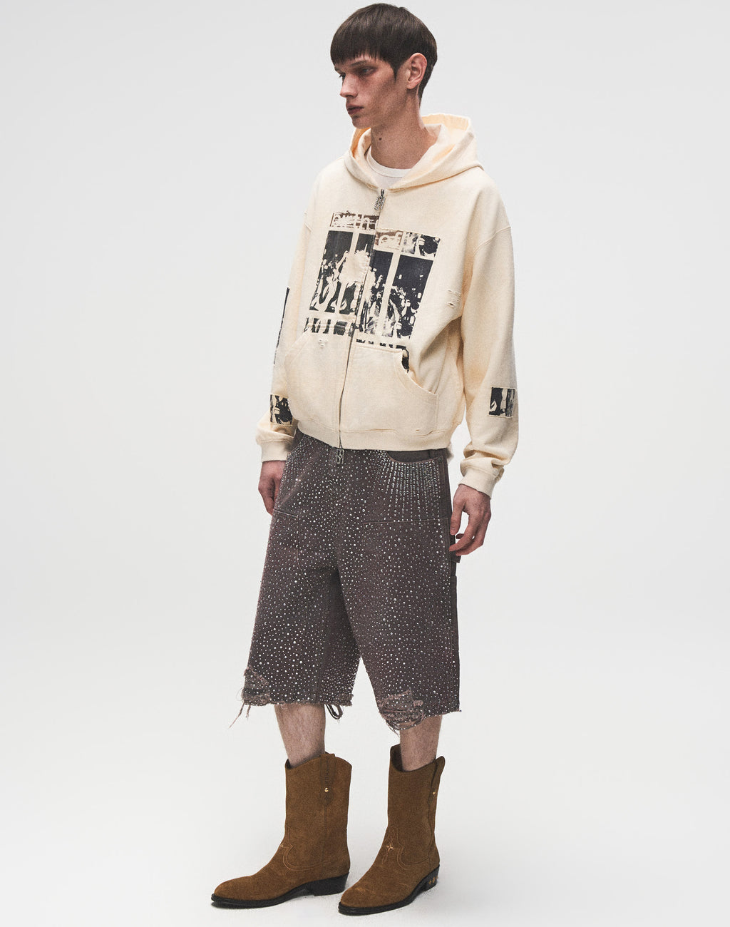 Flash Light Hoodie in White