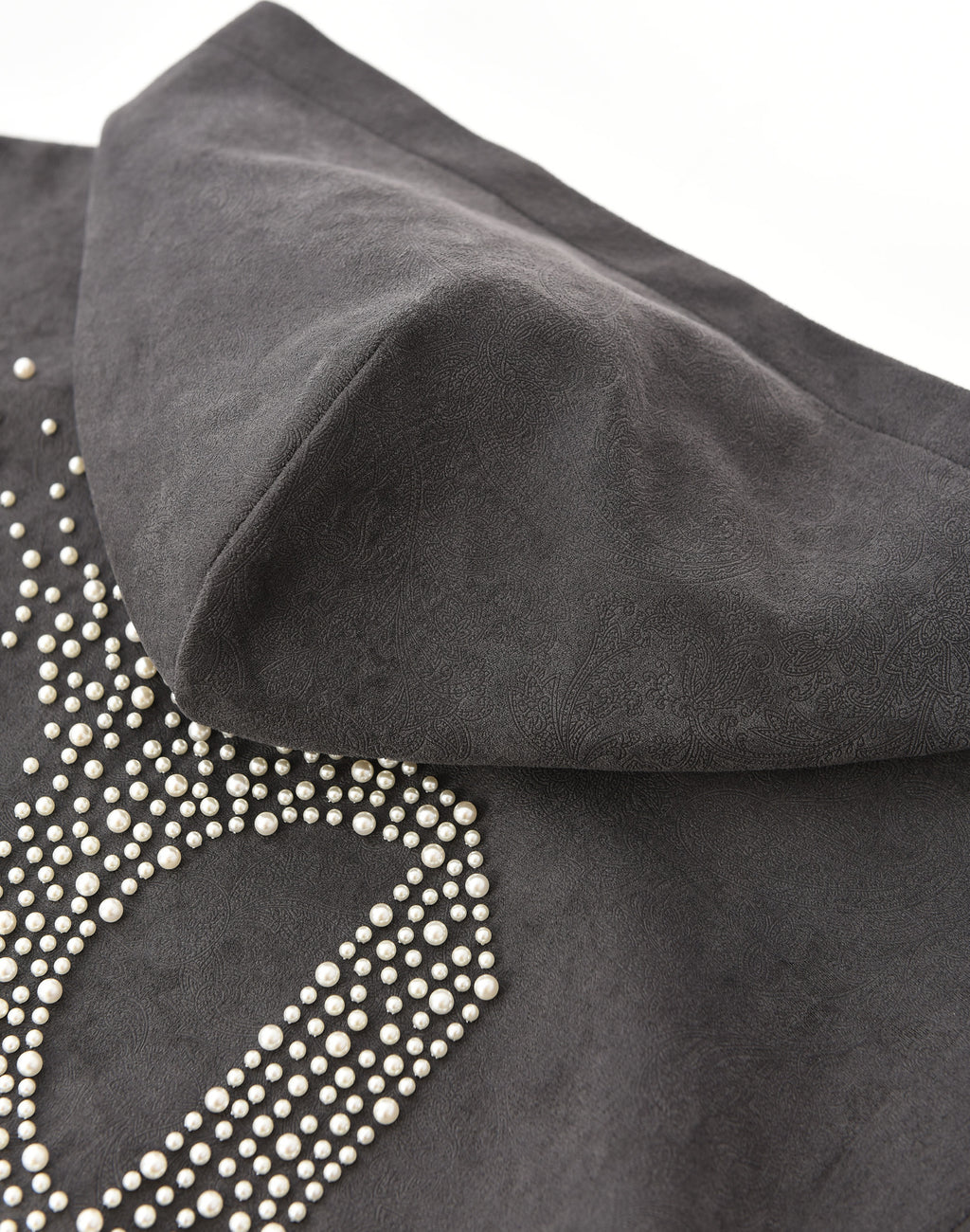 Cashew Blossom Pearl Zipper Hoodie