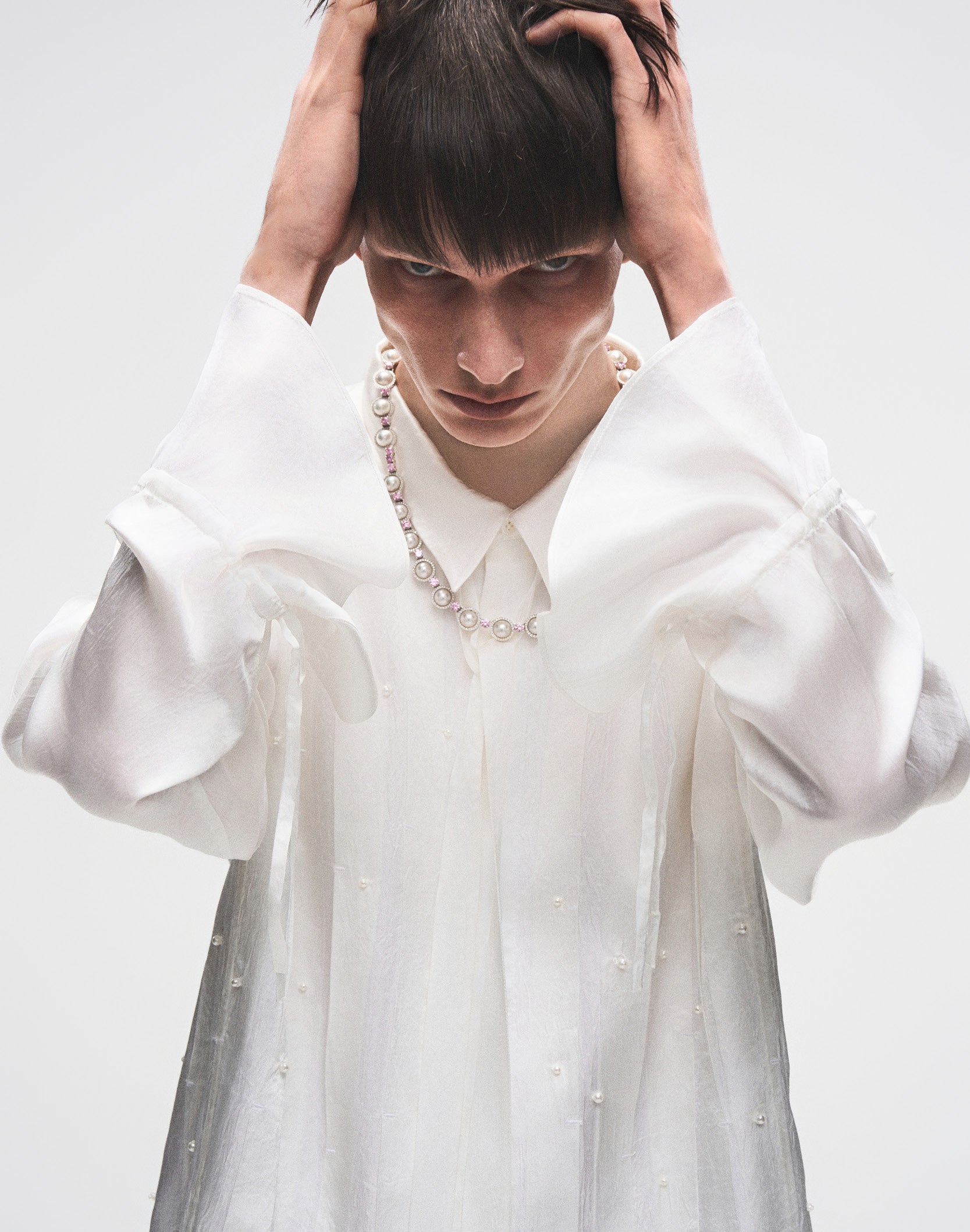 PEARL PLEATED SHIRT