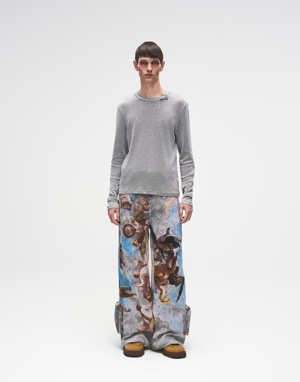POZZOARTISTIC JACQUARD CARGO PANTS
