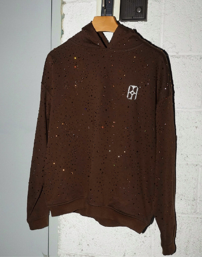 20K Swarovski Diamond Hoodie in Brown