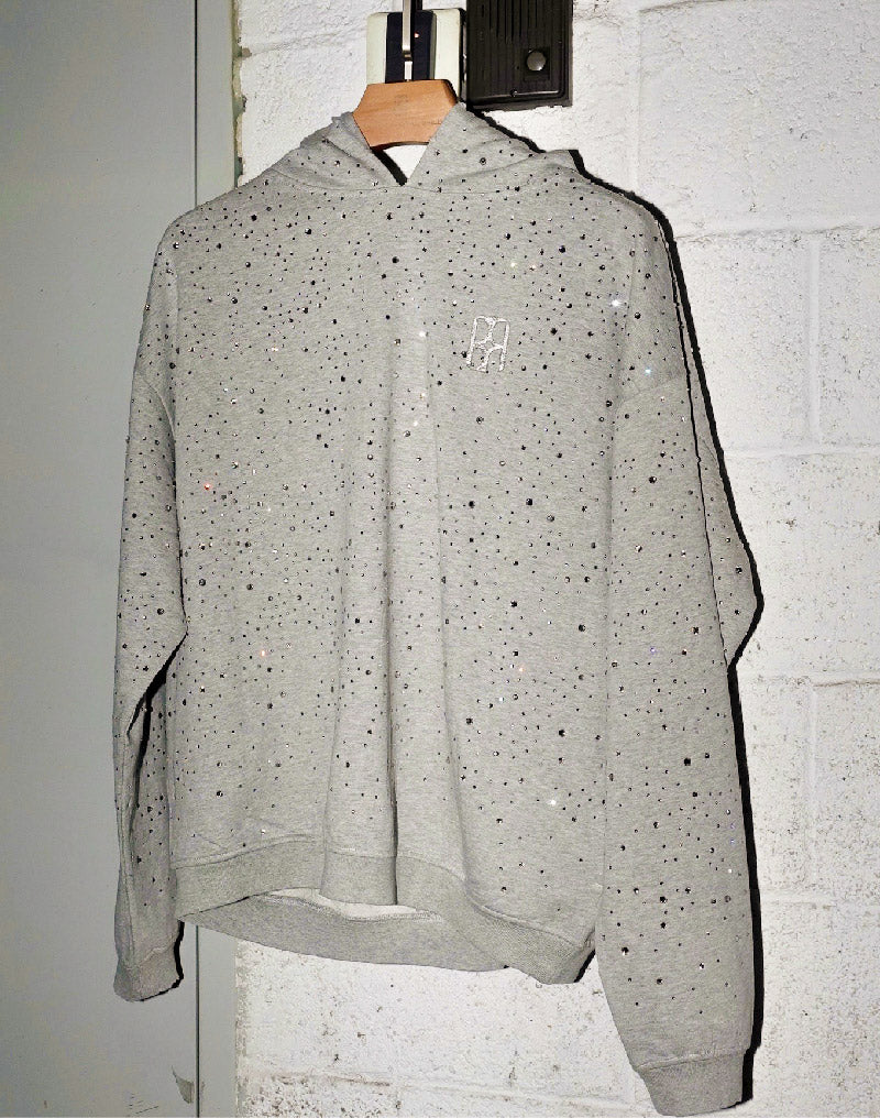 20K Swarovski Diamond Hoodie in Grey