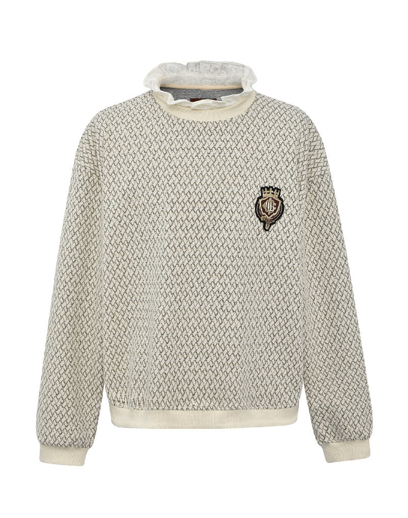 BAROQUE LACE JACQUARD SWEATSHIRT